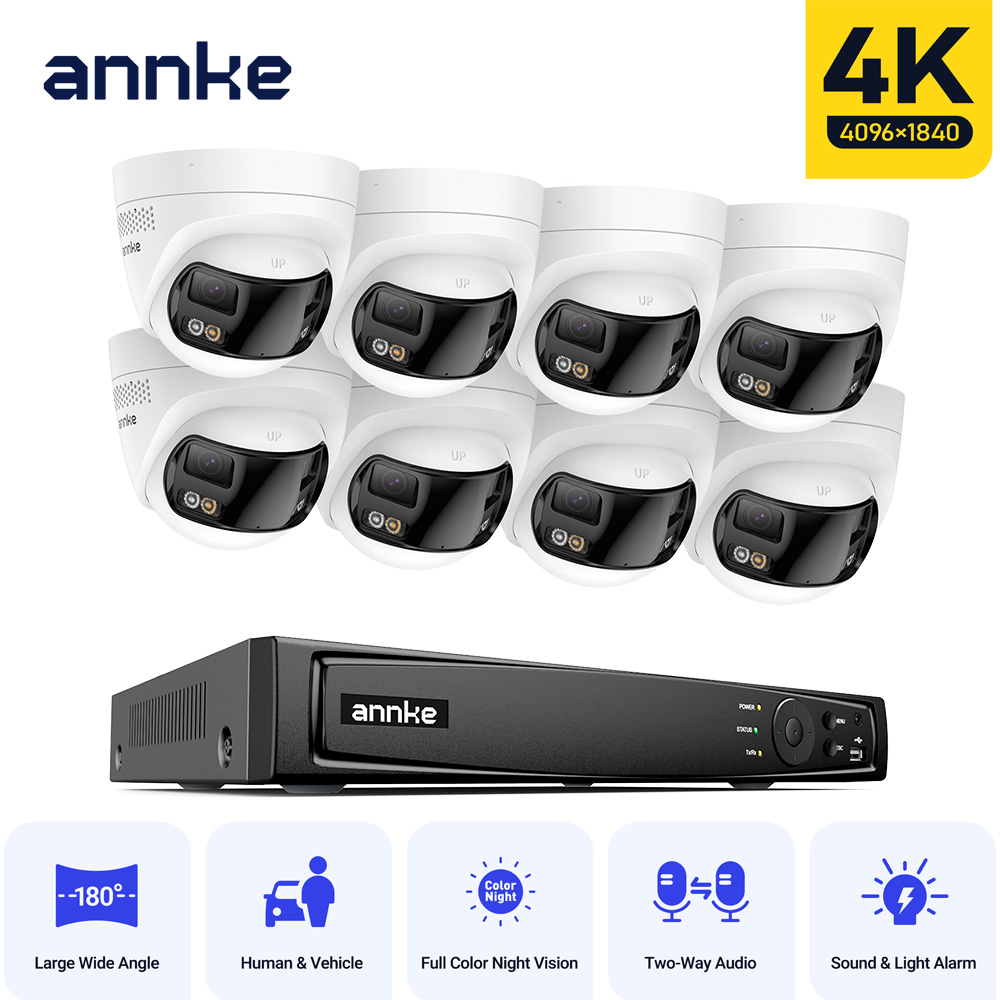 Webcam 4K - Система наружной видеокамеры ANNKE 4K 180°