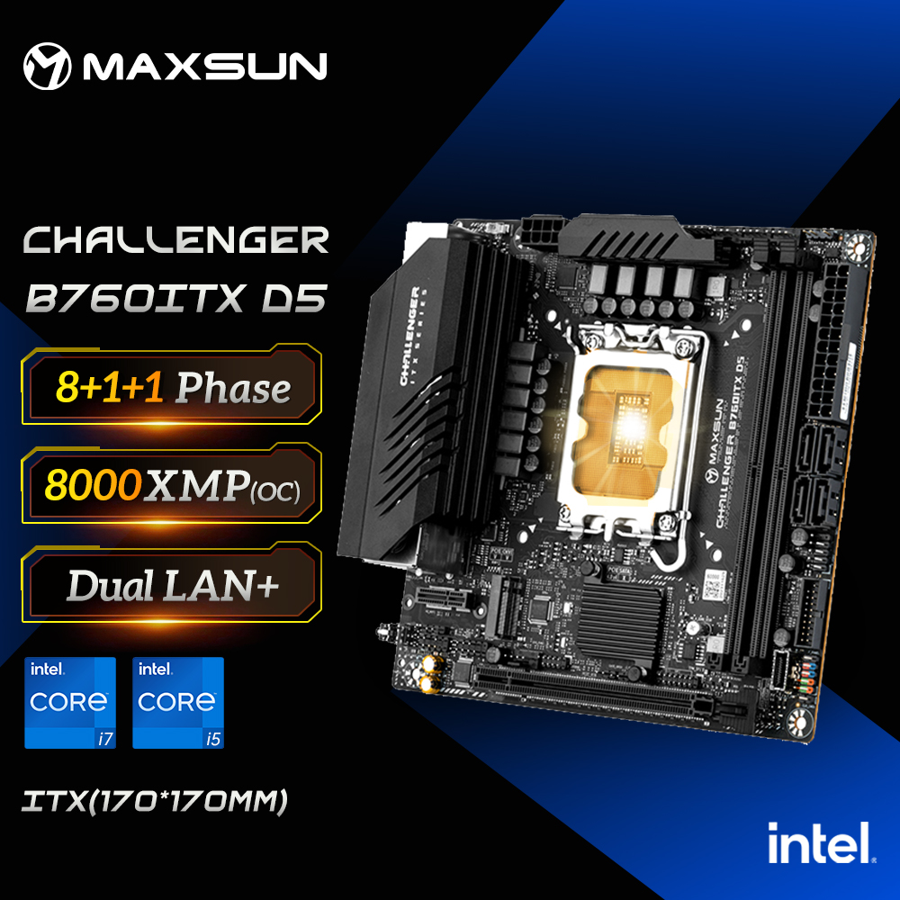 Pc Gaming I7 14Th Gen - Игровая материнская плата MAXSUN B760ITX D5,
